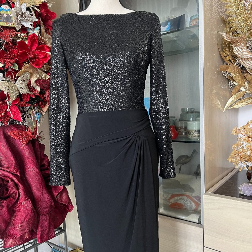 Ralph Lauren Sequin Embellished Cocktail Dress